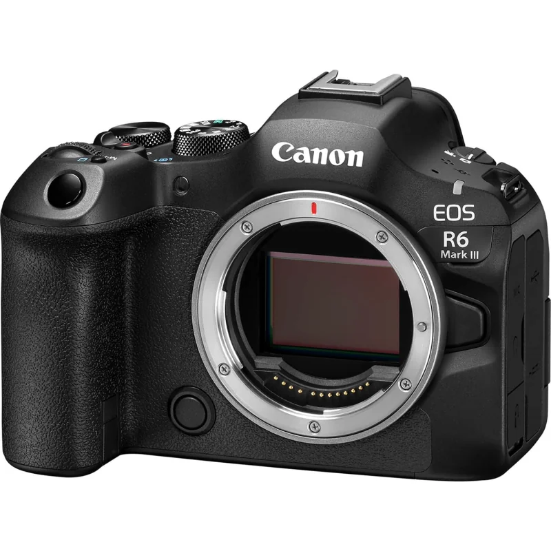 Canon EOS R6 Mark III — góc nghiêng thân máy