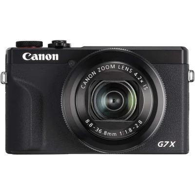 Canon PowerShot G7 X Mark III — mặt trước màu đen