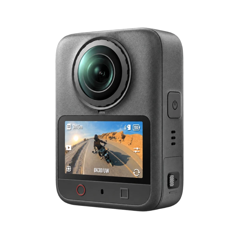 DJI Osmo 360 II – góc trước và cạnh máy, nền trong suốt