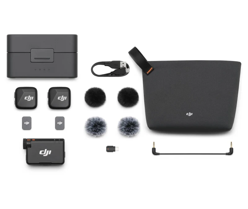 DJI Mic Mini – 2 TX + 1 RX + hộp sạc – infinity-black