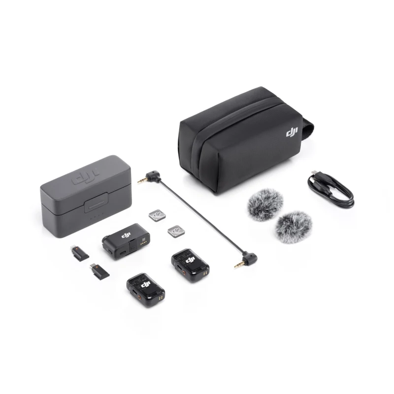 DJI Mic 2 – 2 TX + 1 RX + hộp sạc – shadow-black
