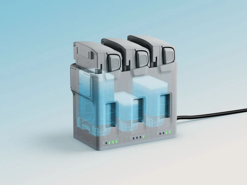 DJI Lito X1 – bộ pin và hub sạc minh họa