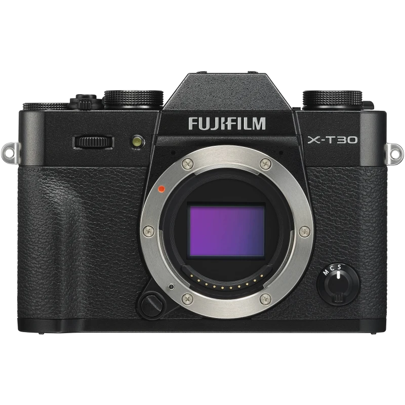 FUJIFILM X-T30 – thân máy chính diện, nền trong suốt
