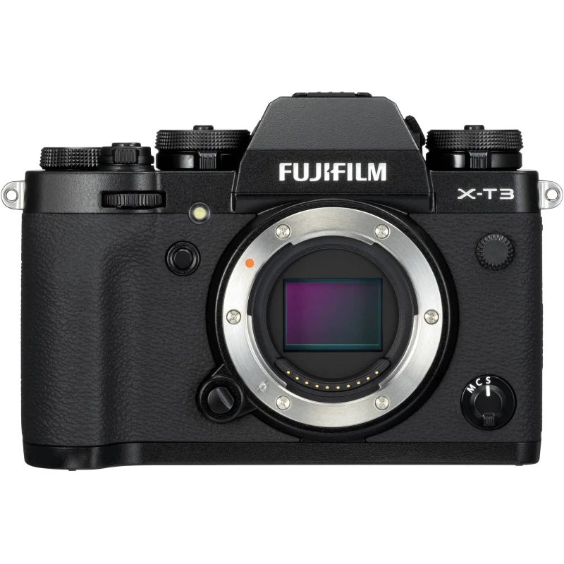 FUJIFILM X-T3 – thân máy chính diện, nền trong suốt
